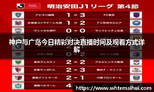 神户与广岛今日精彩对决直播时间及观看方式详解